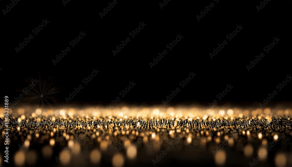 Poster golden glitter texture with shimmering bokeh effect, luxury abstract background for festive design, 