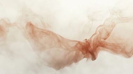 Fototapeta premium Backdrop with ink diffusing in water creating warm-toned cloud-like billows in organic flow