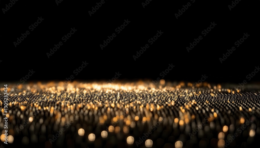 Poster golden glitter texture with shimmering bokeh effect, luxury abstract background for festive design, 