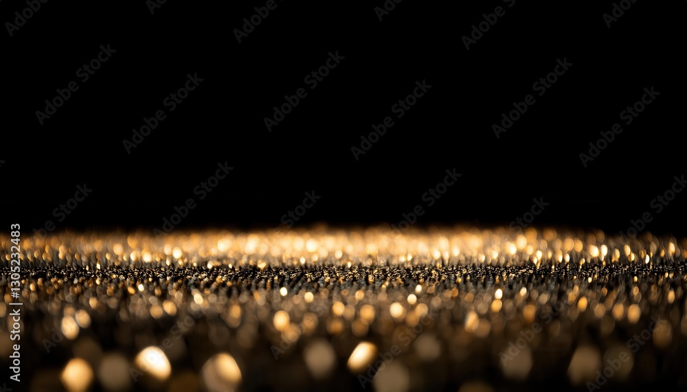 Poster golden glitter texture with shimmering bokeh effect, luxury abstract background for festive design, 