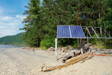 A broken solar battery