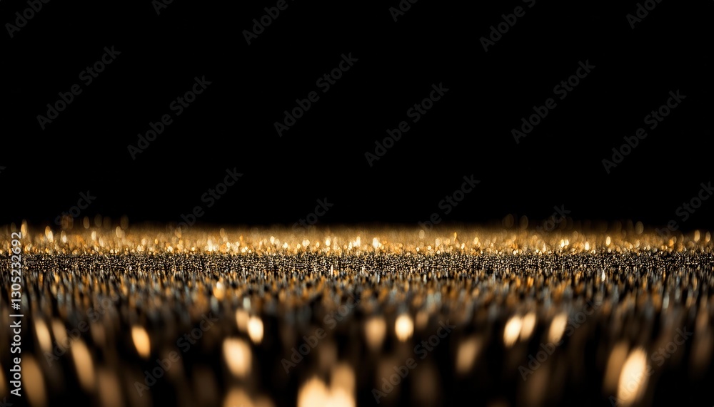 Poster golden glitter texture with shimmering bokeh effect, luxury abstract background for festive design, 