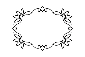 frame with flowers and leaves