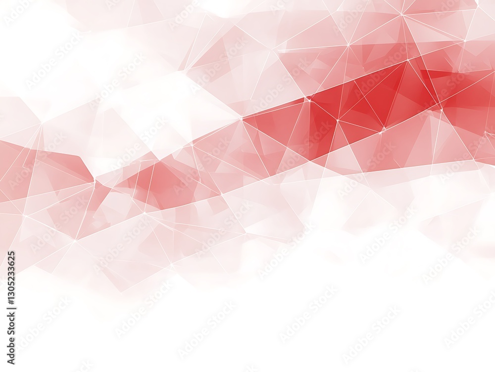 Poster geometric low poly art background with red gradient and white triangles