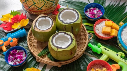 Thai Water Festival, Coconut