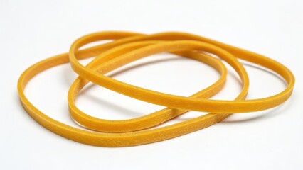 Naklejka premium Rubber Bands on White Background