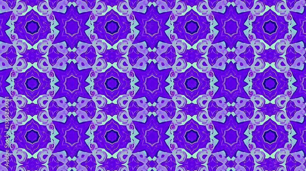 Poster symmetrical celestial mosaic: a captivating symmetrical mosaic of celestial patterns in vibrant hues
