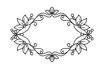 abstract floral frame