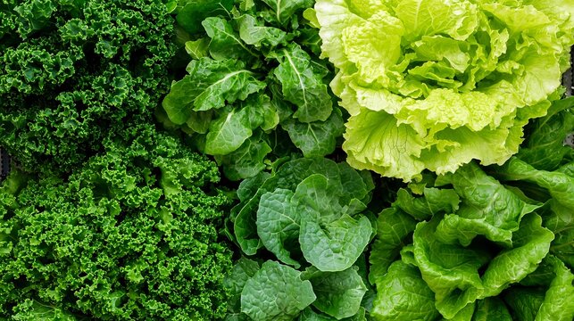 close-up of a vertical farming rack with different types of salad greens, such as kale, romaine, and butterhead lettuce. vertical farming rack, kale, romaine lettuce, butterhead lettuce, salad 