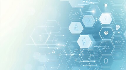 Fototapeta premium Abstract medical technology background with icons (5)