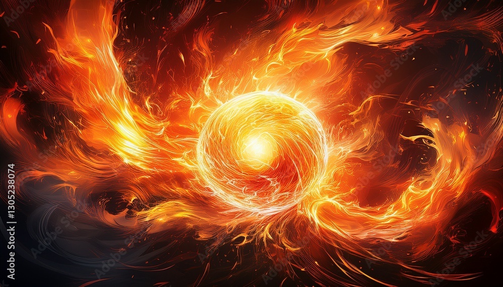 Canvas Prints fiery explosion with alpha channel