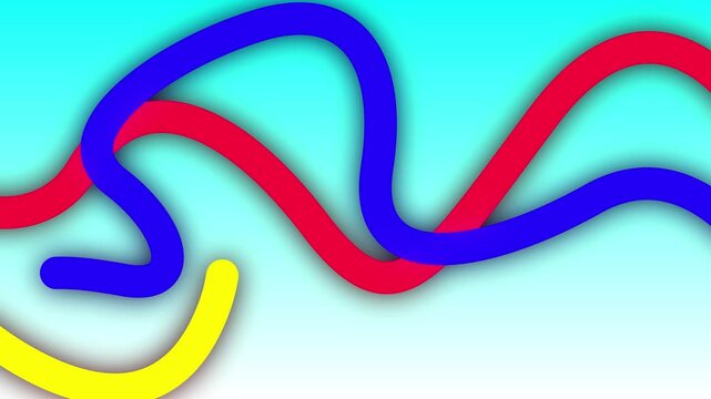 colorful line doodle shape abstrack background animation