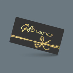 Gift vouchers with ribbons. Elegant template for a festive gift card, coupon and certificate. Discount Coupon Template Vector Illustration