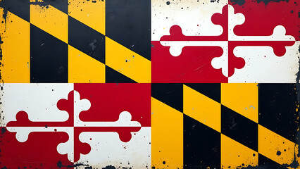 grunge texture maryland state flag brush stroke effects palette knife paint