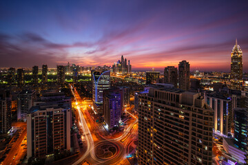 Dubai sunset taken from Tecom, UAE