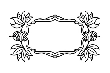 vintage frame with floral ornament