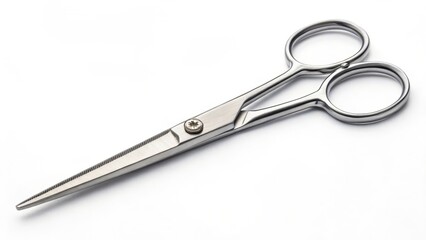 Obraz premium Stainless Steel Scissors on White Background