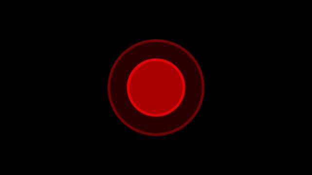 Red circles pulsating. Pain symbol. Shape animation