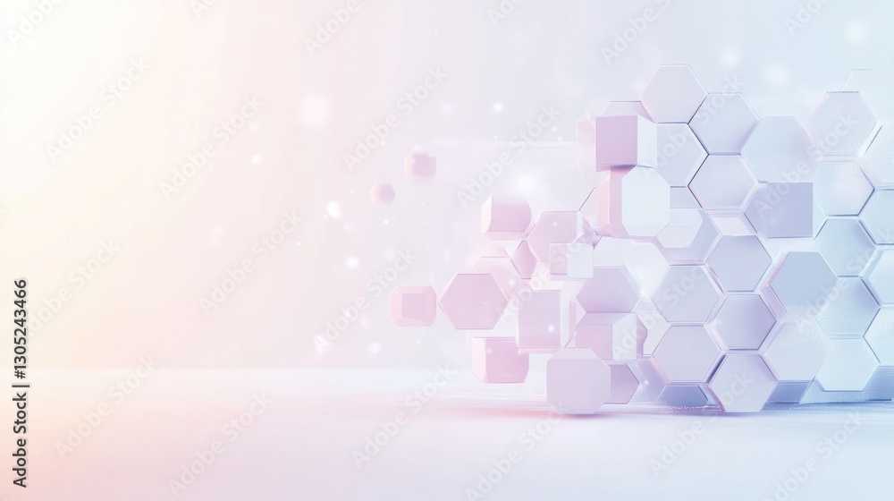Poster abstract 3d hexagonal geometric background