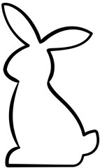 Bunny brush line drawing flat Vector illustration.
Simple festive bunny line drawing  isolated.
Abstract bunny line art.
Good for greeting card,poster, banner,leaflet.
Transparent background.