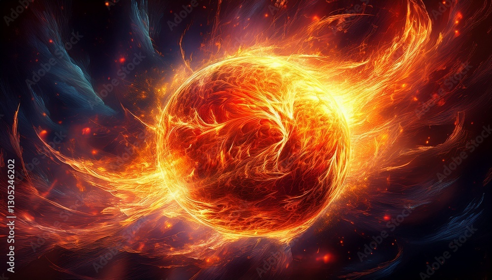 Canvas Prints fiery explosion with alpha channel