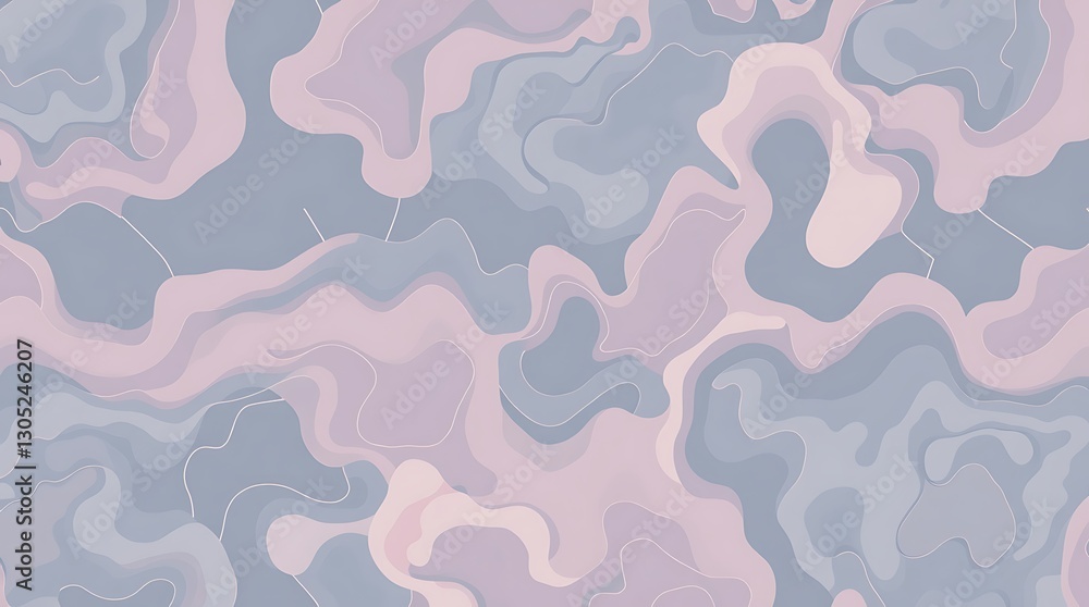 Poster abstract fluid pattern in pastel tones: soft pastel hues intertwine and flow to create a visually ca