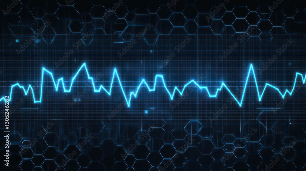 Poster abstract digital data flow chart