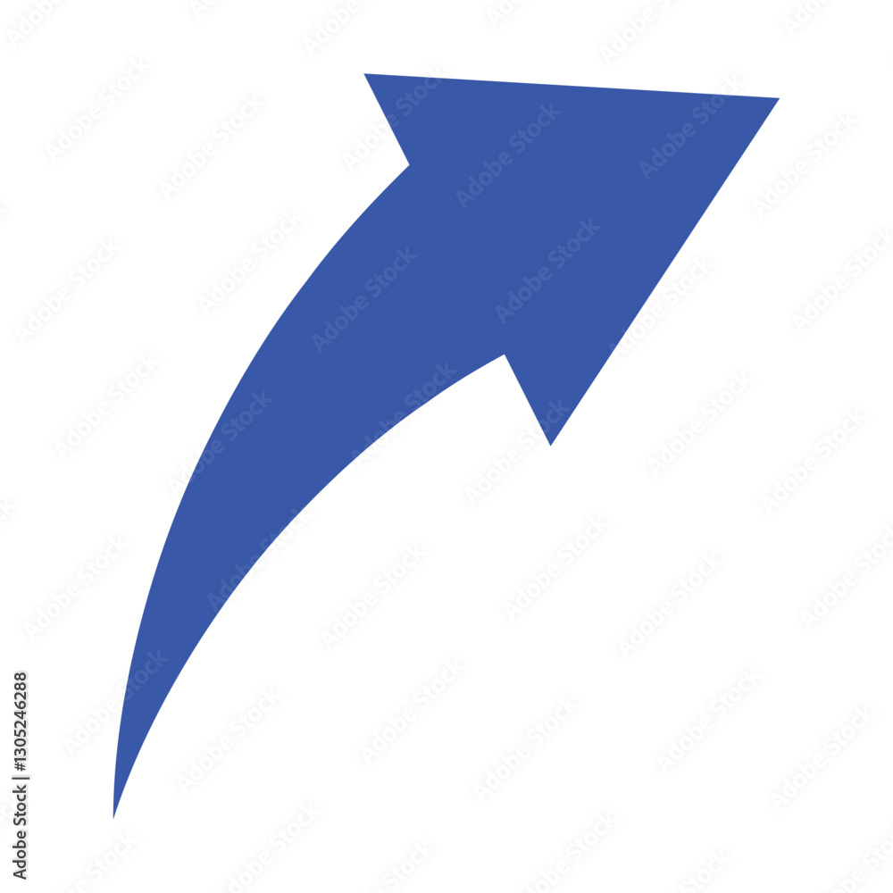 Poster blue curve arrow icon set. blue curve arrow icon set. long blue arrow icon set. curve arrow vector i