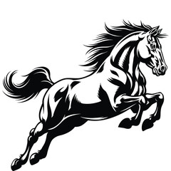 Fototapeta premium Bold Flat-Color Horse Art.