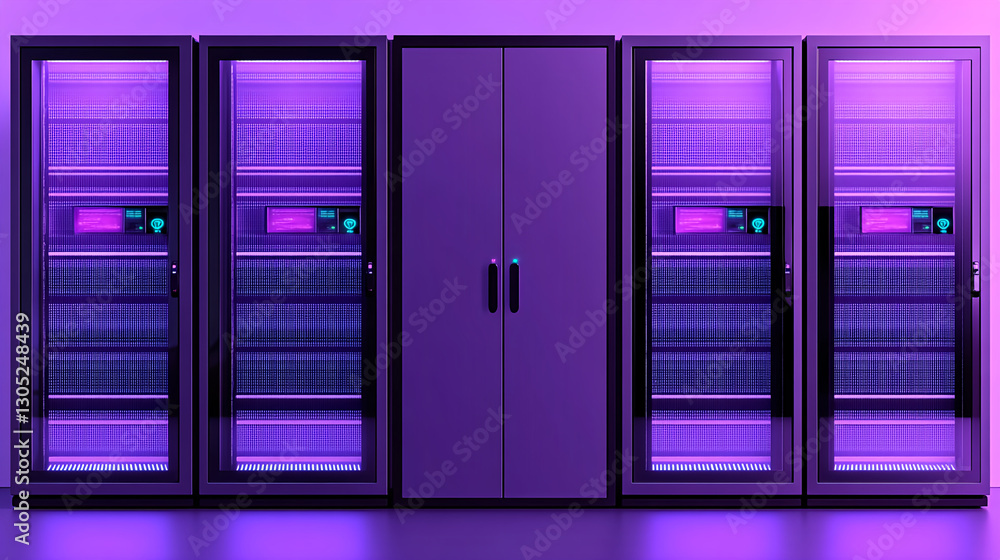 Poster data center operations modern facility technology infrastructure controlled environment wide-angle v