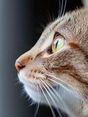Futuristic Pet Tech Close-Up Immersive Feline Interaction with High-Resolution Sensory Detail - Next-Gen Companion Animal Innovation