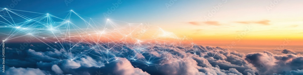 Poster quantum cloud connectivity immersive digital transformation landscape revealing next-gen network inf