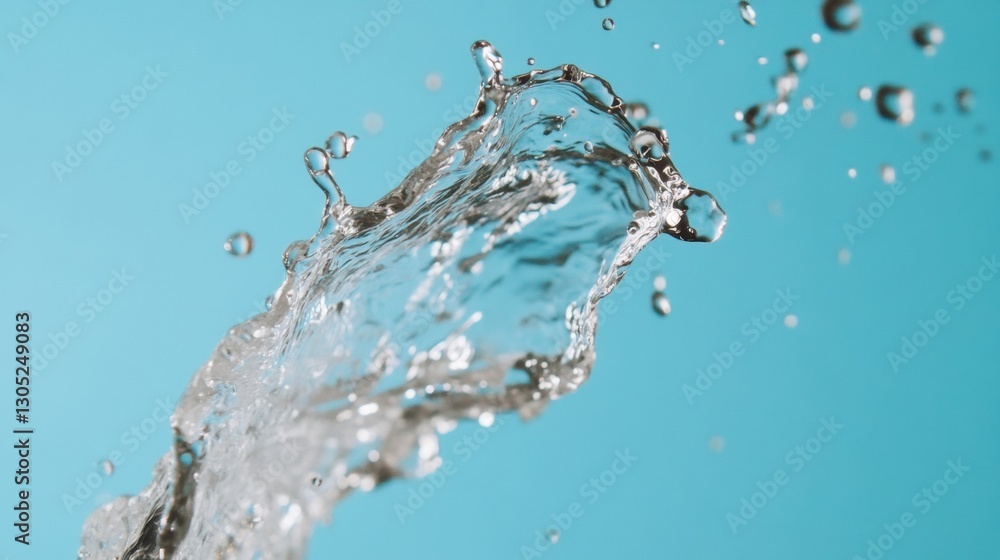 Aufkleber hyper-fluid dynamics crystalline water motion capture for minimalist beverage branding - liquid arch