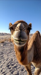 Desert Camel Smiling Close-up