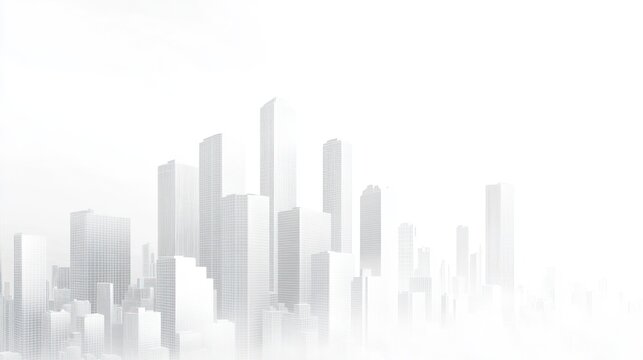 Abstract city skyline, minimalist architecture, urban landscape, background design, digital art, for posters, presentations, or websites