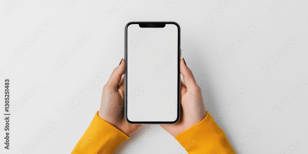 Poster Minimalist Digital Gateway Ultra-Modern Smartphone Mockup for Next-Gen UX Design, Interactive Tech Visualization and Creative Digital Prototyping