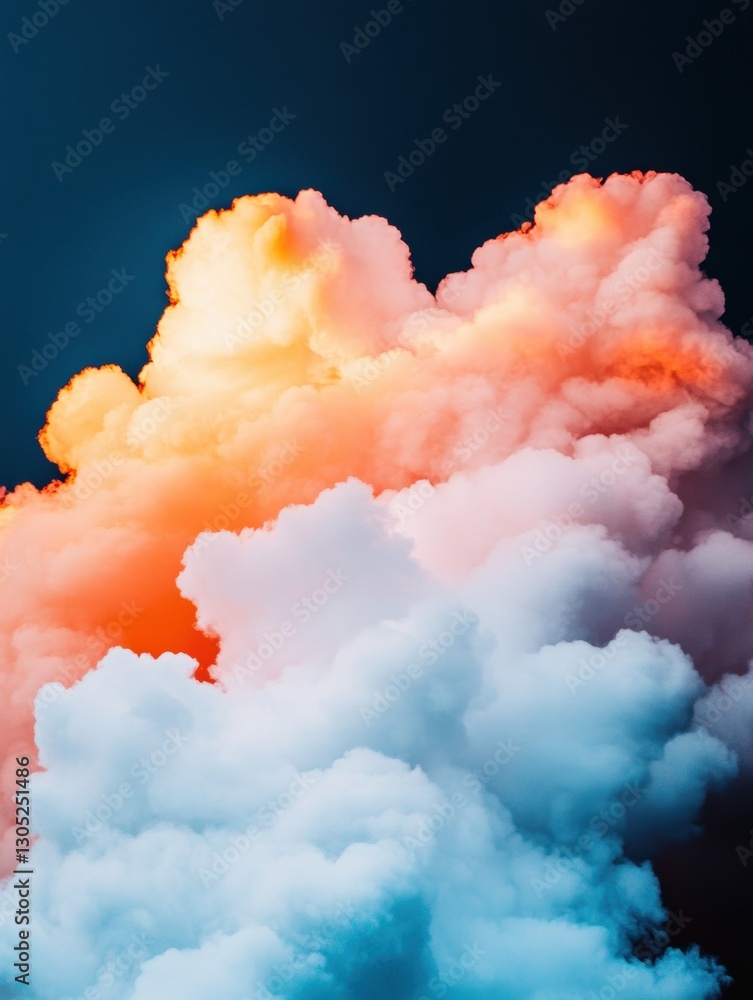 Poster dreamy gradient cloud landscape ethereal digital art exploring soft pastel aesthetic for modern crea