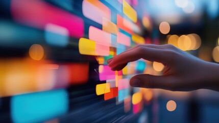 Augmented Reality Interface Dynamic Digital Interaction Visualizing Next-Gen Tech Innovation for Global Business Transformation and Creative Professional Engagement