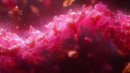 Pink helix swirling in dark space