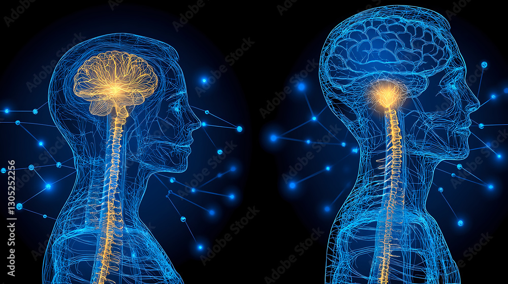 Aufkleber neuroscience insights exploring brain dynamics and neural connections in a digital environment