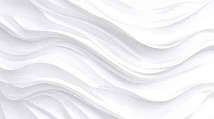 Obraz premium Elegant white abstract flowing curves creating a gentle wave-like pattern for a clean, modern, and minimalist aesthetic, great for backgrounds or textures.