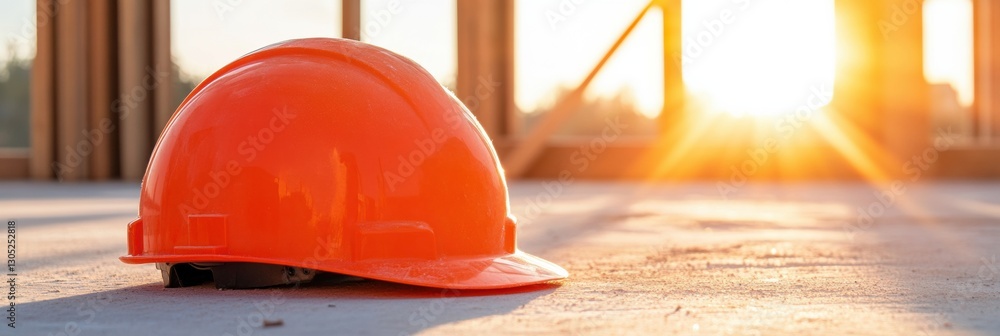 Aufkleber sustainable construction innovation bright safety helmets illuminating modern project management wit