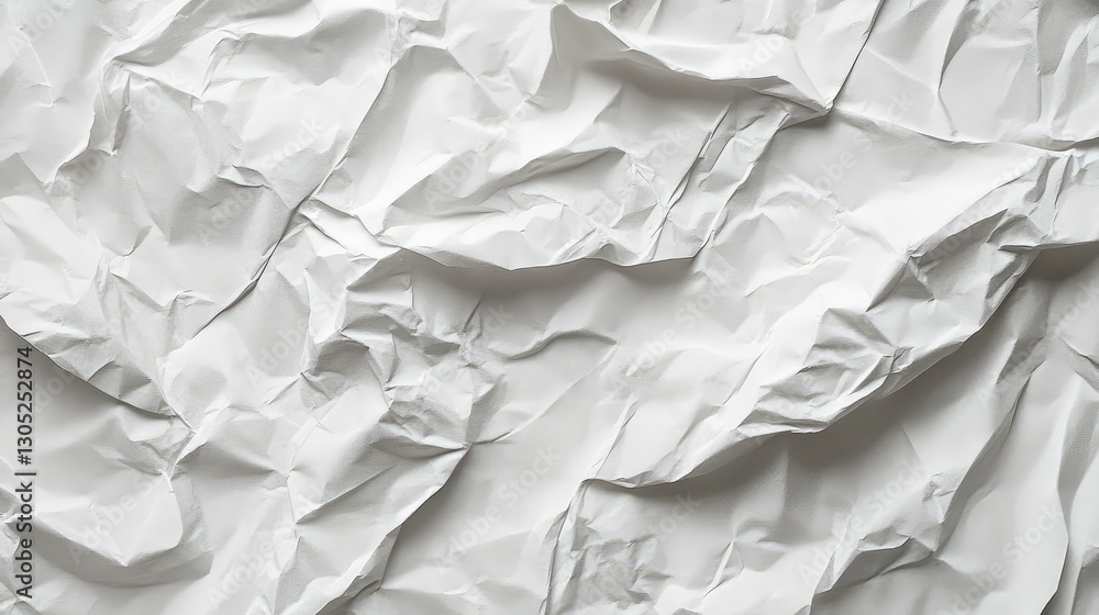 Aufkleber crumpled white paper texture background for design, art, and craft projects featuring subtle pattern