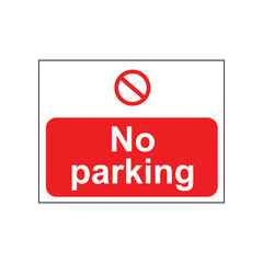 No parking sign icon vector illustration on white background