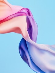 Obraz premium Fluid Gradient Elegance Ethereal Silk Texture Motion Design for Luxury Branding, Digital Art, and Creative Visual Storytelling