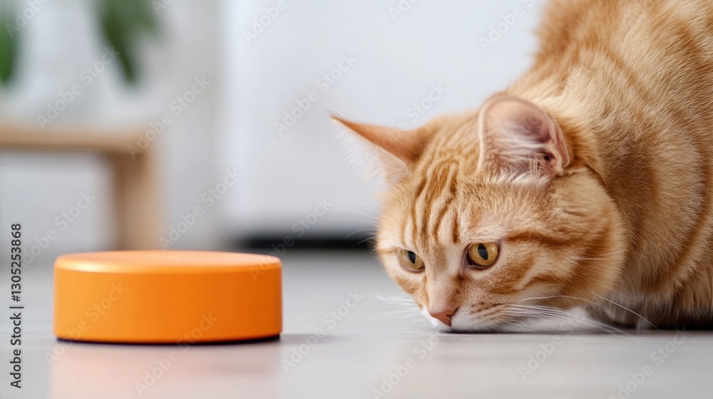 Aufkleber smart pet tech revolution minimalist iot interactive feeder design transforming feline engagement in