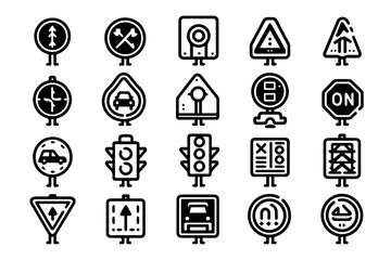 Road Signs - Clear and Simple Outline