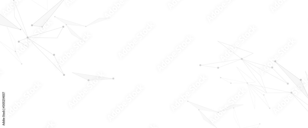Fototapete Vector illustration of minimalistic design with connecting the dots and lines.
