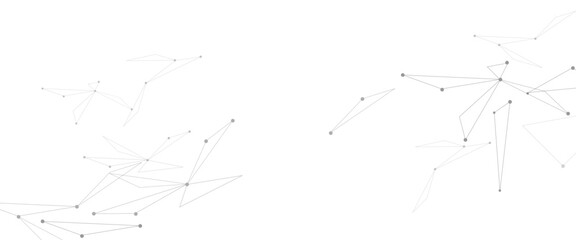 Vector illustration of minimalistic design with connecting the dots and lines.