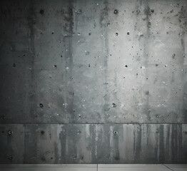 Fototapeta premium Gray metal wall texture background, suitable for Halloween theme background, old cracks in cement, dusty old film effect texture, horror concrete imitation facade wall, generative AI
